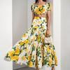 Frühling Neu Damen Temperament Sexy Bedruckter Plisseerock Modeanzug