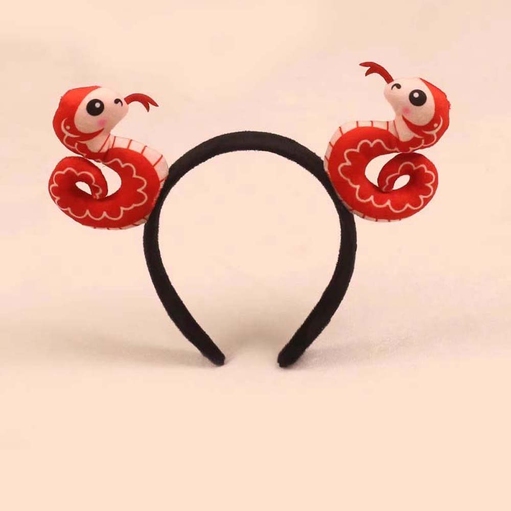 Headwear Plush Snake Headband Korean Style New Year Hair Hoop Plush Snake Hairband Photo Props