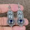 London Blue Topaz Gemstone 925 Sterling Silver Jewelry Earring 2.25" KKG-765
