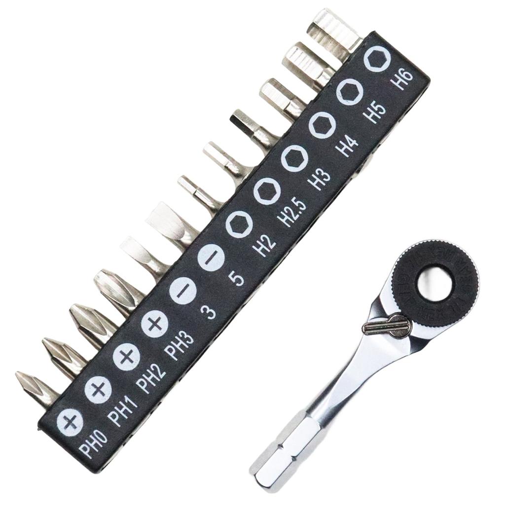 1set Through Hole Hex Handle Small Ratchet Wrench Head 60-Tooth Ratchet Wrench Set For Tight Spaces Home Repair Maintenance