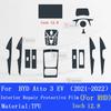 For BYD Atto 3EV (-)Car Interior Center Console Anti-scratch Repair Sticker Accessories Transparent TPU Protective Film