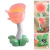 Yousheng Tulip LED Night Light Creative Floral Bedside Lamp Warm Yellow Glow Bedroom Lamp Battery-Powered Table Lamp
