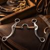Rose Gold Plated Horse Snaffle Bit Stainless Steel Equestrian Equipment  Artificial Horse Farms