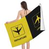 Flugzeugpilot Strandtücher Schwarz und Weiß Cool Schnelltrocknend Mikrofaser Badetuch Weich Leinen Luftfahrt Flieger Pool Reise Dekor