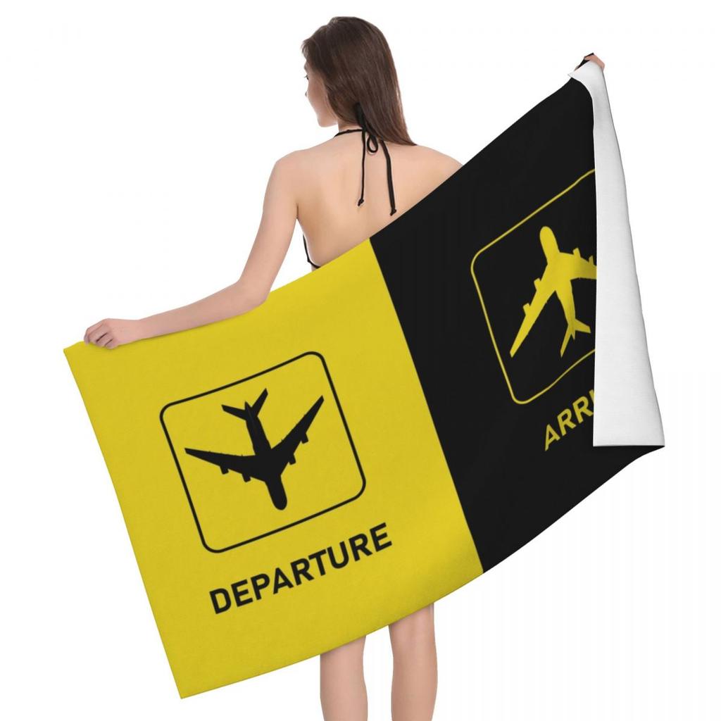Flugzeugpilot Strandtücher Schwarz und Weiß Cool Schnelltrocknend Mikrofaser Badetuch Weich Leinen Luftfahrt Flieger Pool Reise Dekor