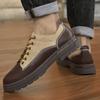 British Style Men's Work Shoes Thick Soled Casual Shoes Men's Leather Trendy Shoes Retro Style Luxury Shoes