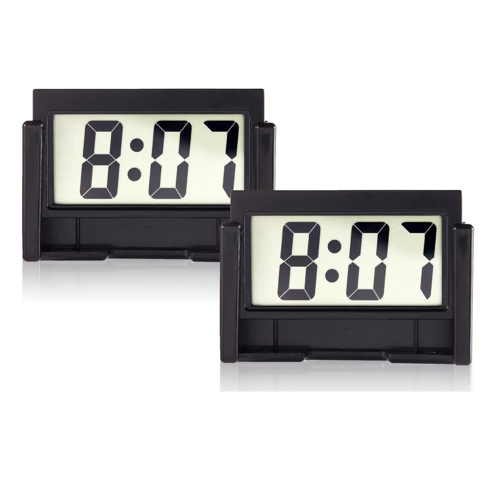 Electronic Digital Display Car Clock Self Adhesive Simple Digital Clock Car Electronic Clock Dashboard Time Car Accessories