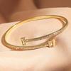 Fashion AAA CZ Sliver Color Cuff Bangles for Women Shiny Clear Geometric Rectangle Zircon Bracelet Wedding Jewelry