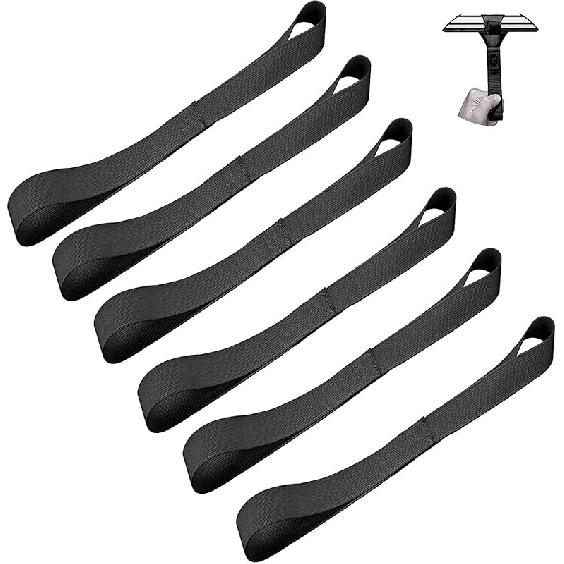 Soft Loop Tie Down Straps - Loops For Securing ATV, UTV, Motorcycles, Scooters, Dirt Bikes, Lawn & Garden Equipment (Blue Soft Loops 12 Inch (6Pcs)