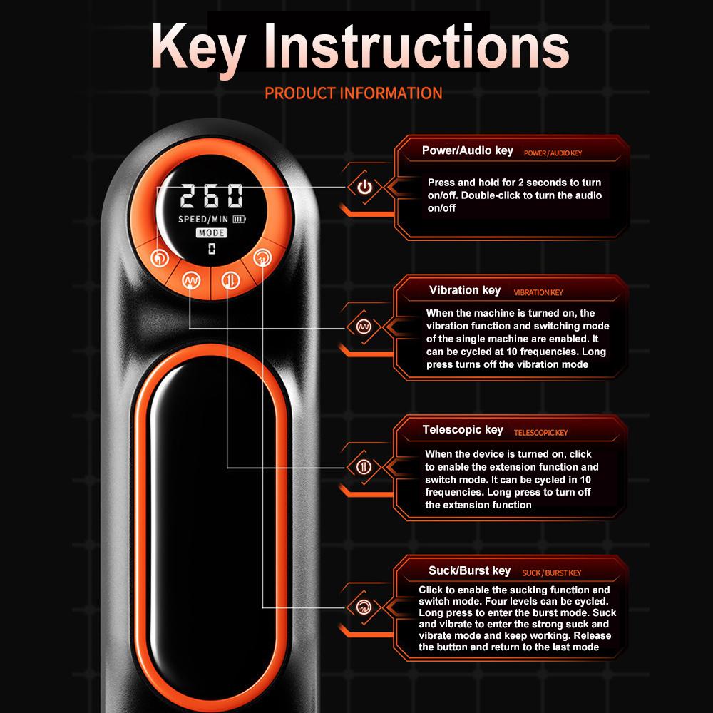Male Masturbation Cup Blowjob Sex Machine for Men Dick Stroker with Thrusting Vibrating Sucking Modes Sexual Pleasure Tools Penis Exerciser Waterproof