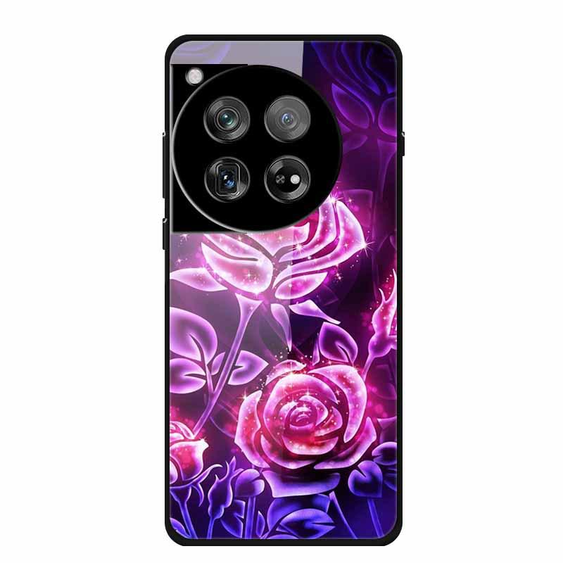 Personalized Seven-Colored Tempered Glass Phone Case for OnePlus 12 - Unisex