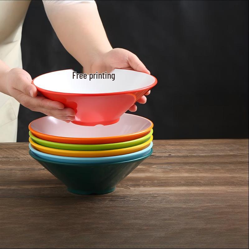 Di Rui En A5 Melamine Two-Tone Commercial Noodle Bowl