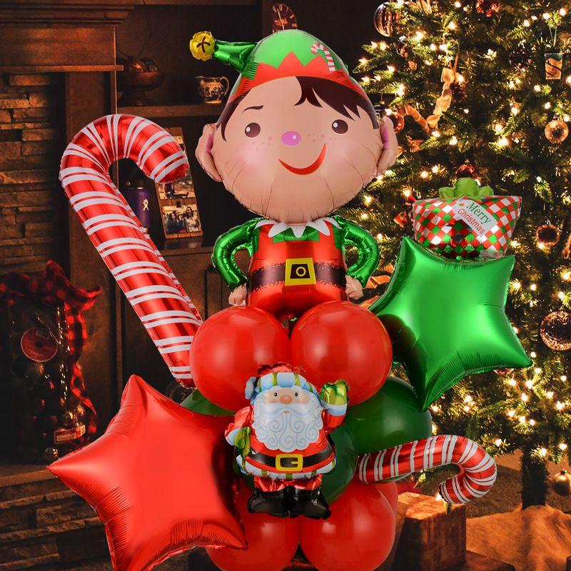 Foil Elf Christmas Balloon Santa Claus Carnival Holiday Party Decor Supplies