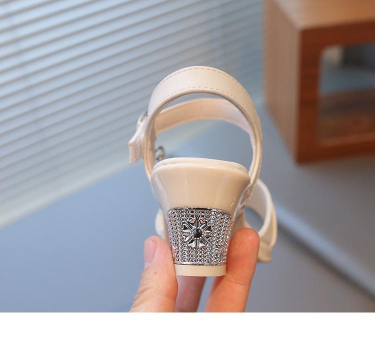 Kinder Sommer Strass Sandalen - Weiche Sohle, Rutschfest, Trendige High Heels für Mädchen