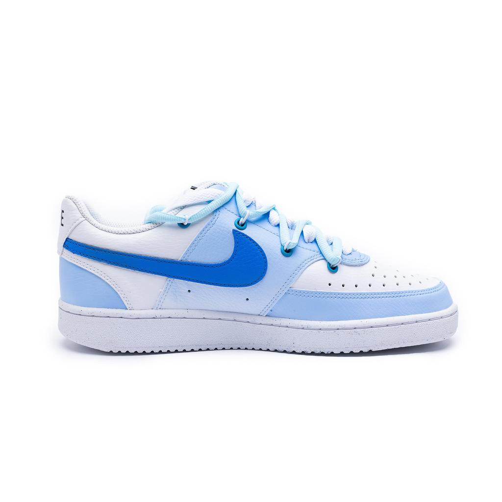 Nike Court Lite Lightweight Casual Slip Resistant Abrasion Resistant Low Top Skateboard Shoes Men's White Blue DH2987-101(Team240-)