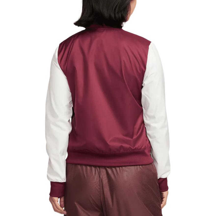 Nike Chaqueta Americana Retro con Estampado de Logotipo para Mujer Roja DZ4631-638