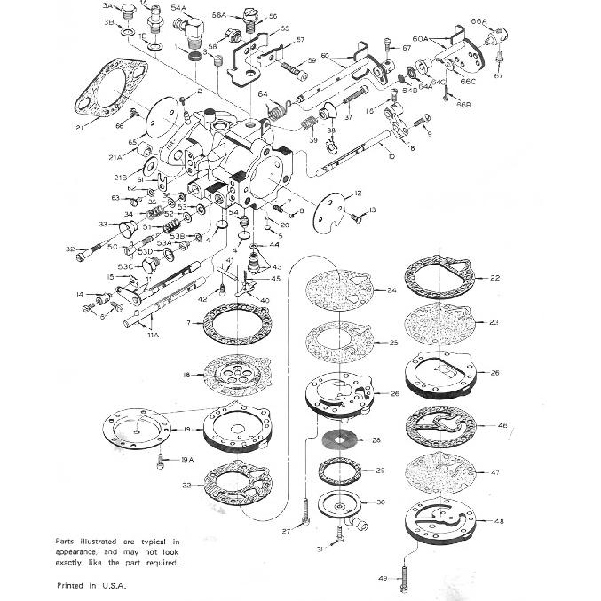Carburetor Rebuild Kit for Tillotson HR Series Diaphragm Carburetor