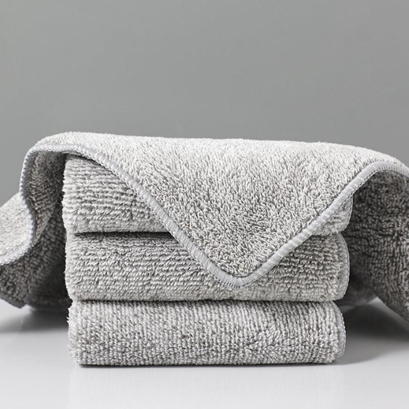 

New Japanese Bamboo Charcoal Fiber Wipes Household Cleaning Soft Dish Towel Kitchen Supplies Thickened Absorbent Towel 1PC