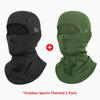 2PC Winter Fleece Balaclava Set for Men and Women, Motorcycle Cycling Skiing Full Face Mask and Neck Cover, High Stretch Fabric