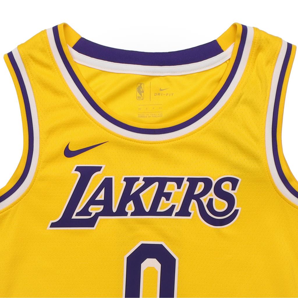 Nike NBA 20-21 Season Lakers Kuzma No. 0 Basketball Tank Top Men Tops Amarillo-Yellow CW3669-735