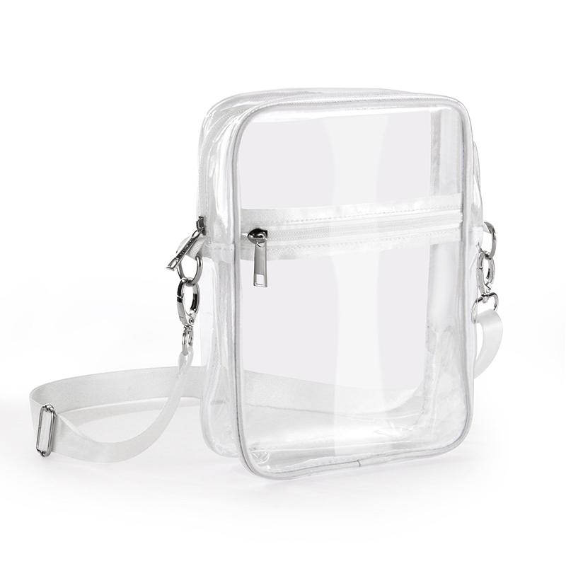 Simple Transparent Pvc Crossbody Bag Clear Waterproof Shoulder Bag Travel Cosmetic Bags Toiletries Storage Bags