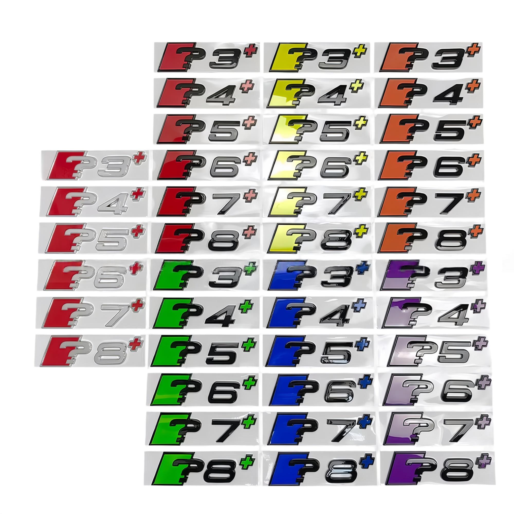 

1Pc Car Emblem Badge Sticker Rear Trunk Logo Decal 8+ чорний/синій