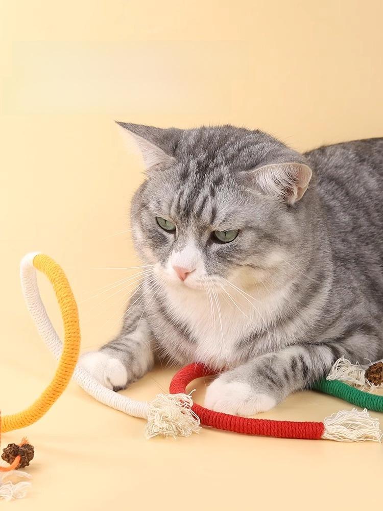 Toy Chew Rope Self Entertaining Teeth inding Play Sti Pet Supplies Biting Rope Toy for Kittens Interactive Toys for s