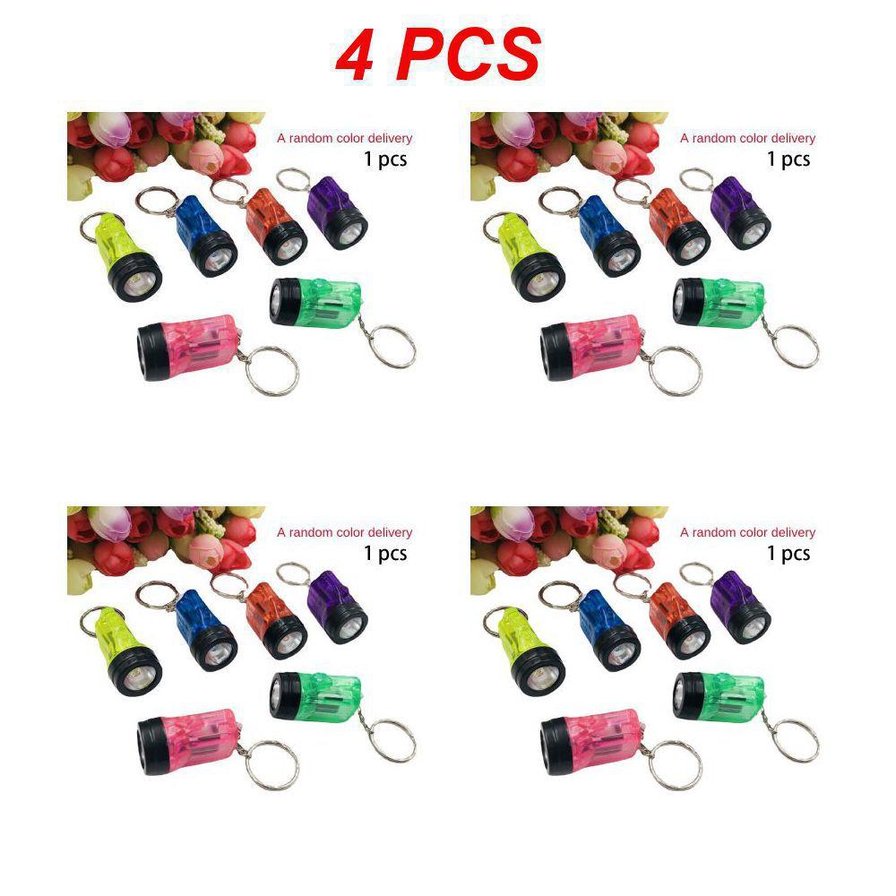 Mini Flashlight Key Chain Battery Light LED Small Miner's Lamp Keyrings Pocket Flashlight Outdoor Emergency Mini Lamp