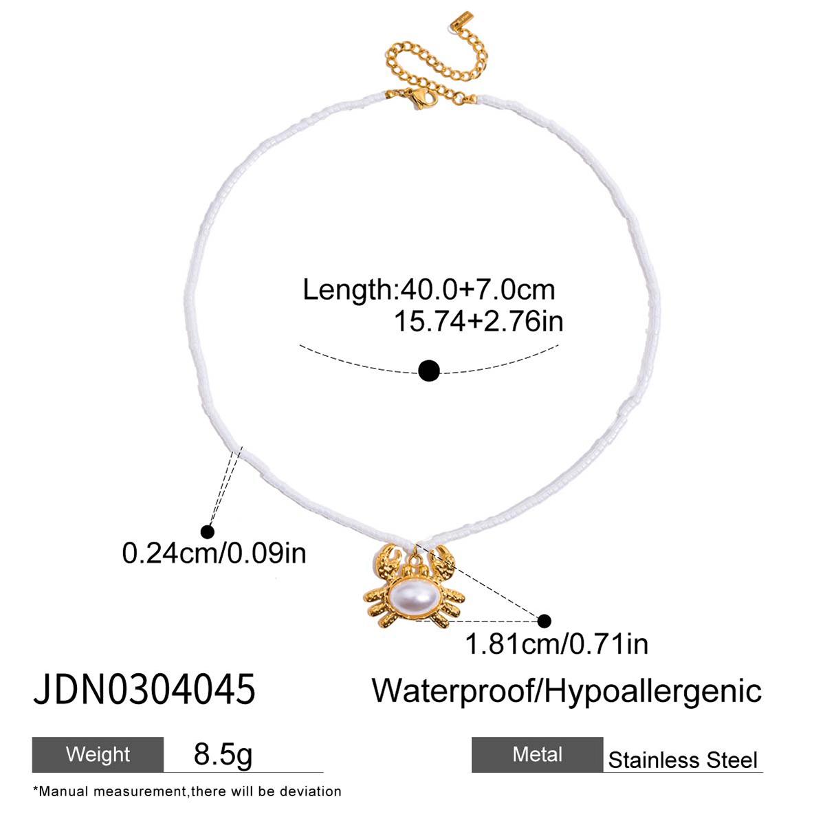 

Youthway Gold Color Plated Stainless Steel Natural Stone Color Clash Necklace Holiday Style Women Necklace