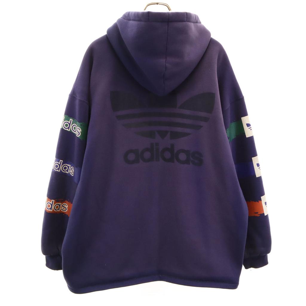 Adidas 80s Vintage Descente Trefoil Logo Long Sleeve Freeze Zip Hoodie O Men's Used