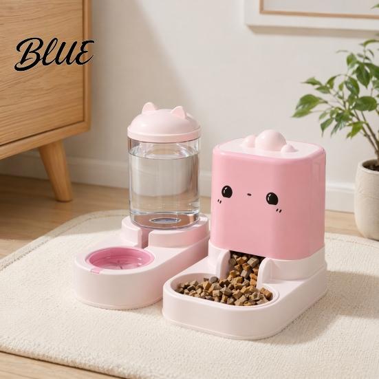 Cat Food Dispenser 2Pcs/Set Automatic Pet Feeders Feeder And Water Convenient Dispenser