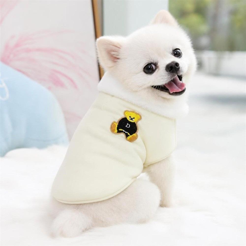 Windproof Dog Hiking Jacket Plush Dog Bodysuit Fashion Pet Clothes for Small Medium Dog