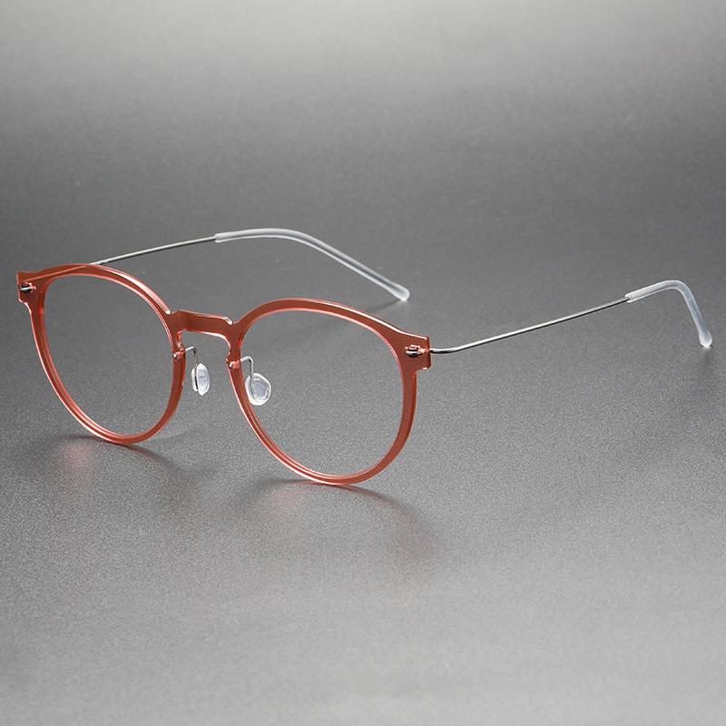 Denmark Designer Ultralight 4.7g Titanium Eyeglass frames Men Women Vintage Round Optical Glasses Frames Computer Eyeglasses