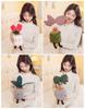 Polaris Green Plush Plant Doll - Colorful Taro Monstera Leaf Desktop Ornament