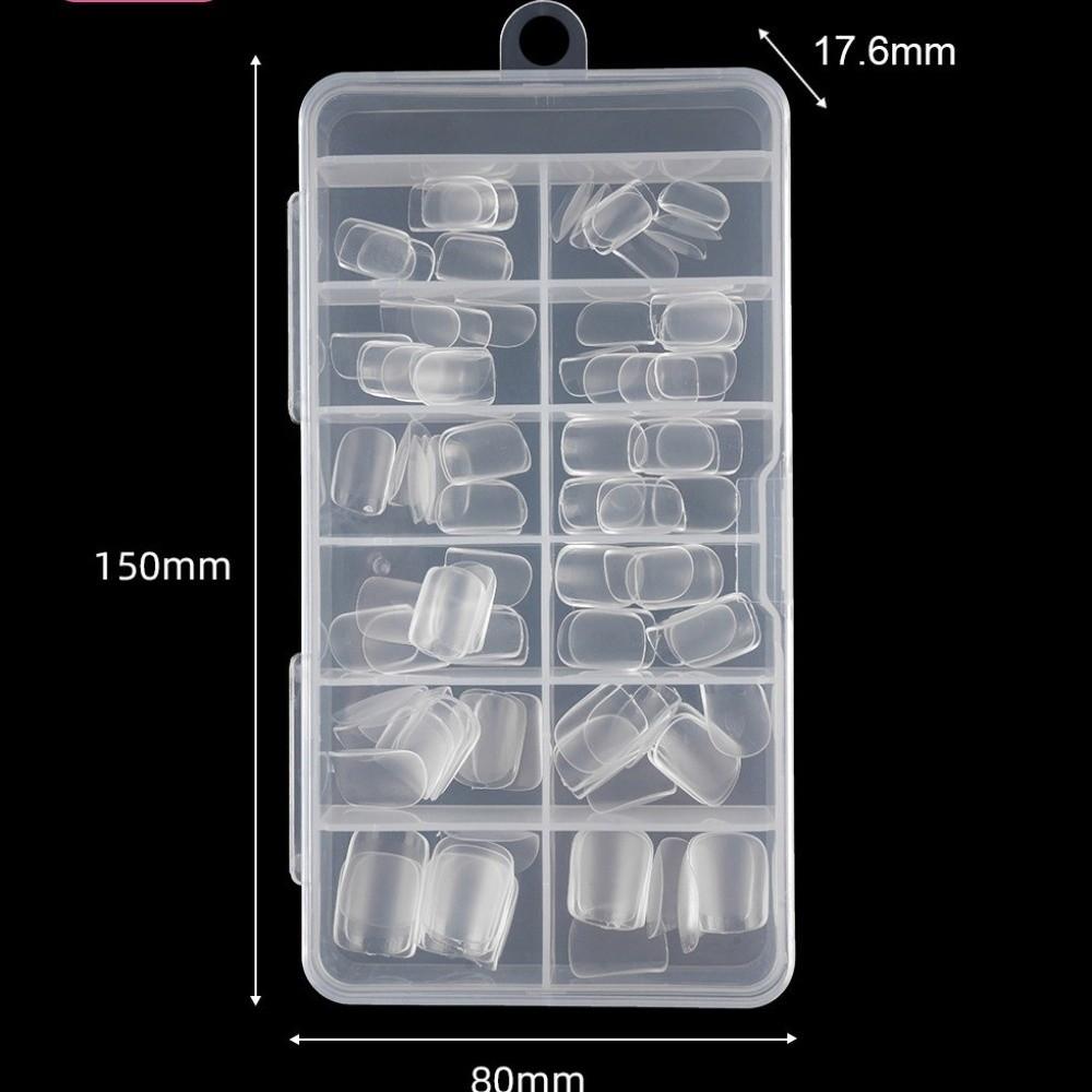 120/150PCS Short Square Nail Tips Almond Shape Half Matte Fake Nails Extension Tips Pre-Shaped Press On Nails