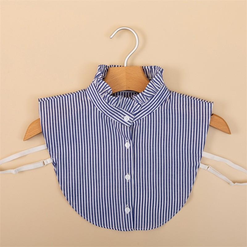Mens Striped Formal Suit Fake Collar for Women Lapel Shirt Detachable Collar Sweater Suits Removable False Collar Neck Ties