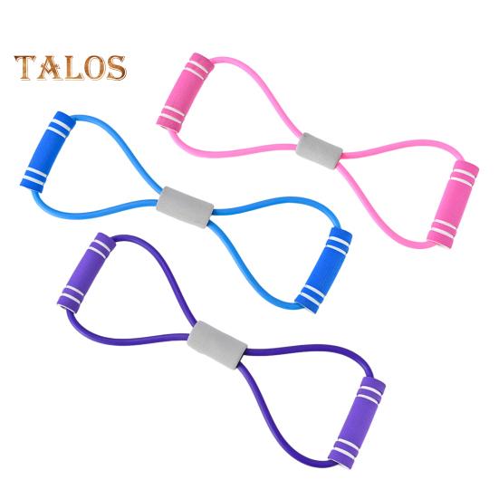 Figure 8 Fitness Resistance Band with Anti-slip Handle Portable Men Women Arm Shoulder Stretch Strength Training Exercise Elastic Strap Tension Rope