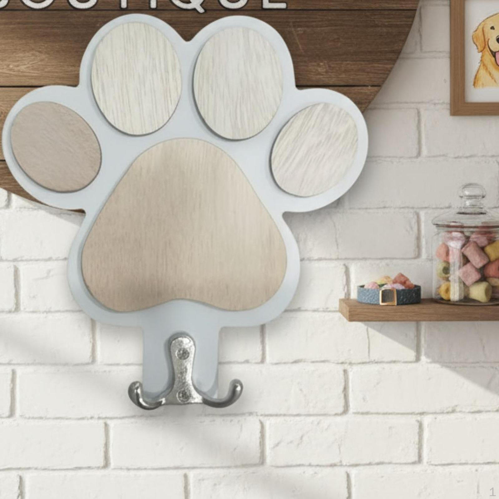 

Настенный держатель для поводков для собак, вешалка для кошачьей одежды, органайзер для ошейников для праздника белый