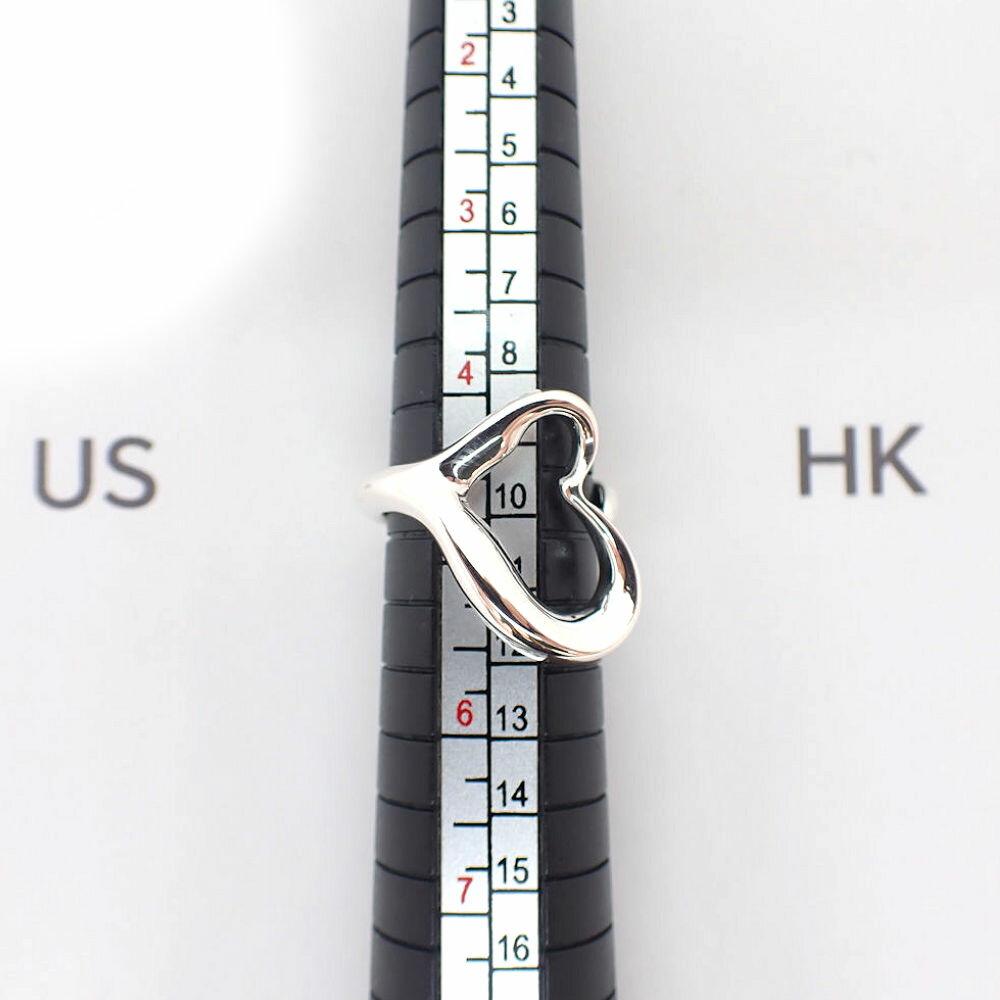 [Used] TIFFANY 925 Open Heart Ring / Size 8 / g539-22