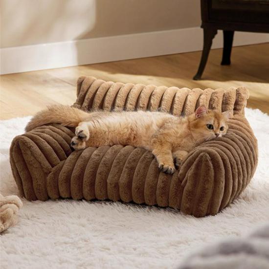 Cama Lavabile per Animali Domestici a Righe per Tutte le Stagioni per Gatti e Cani
