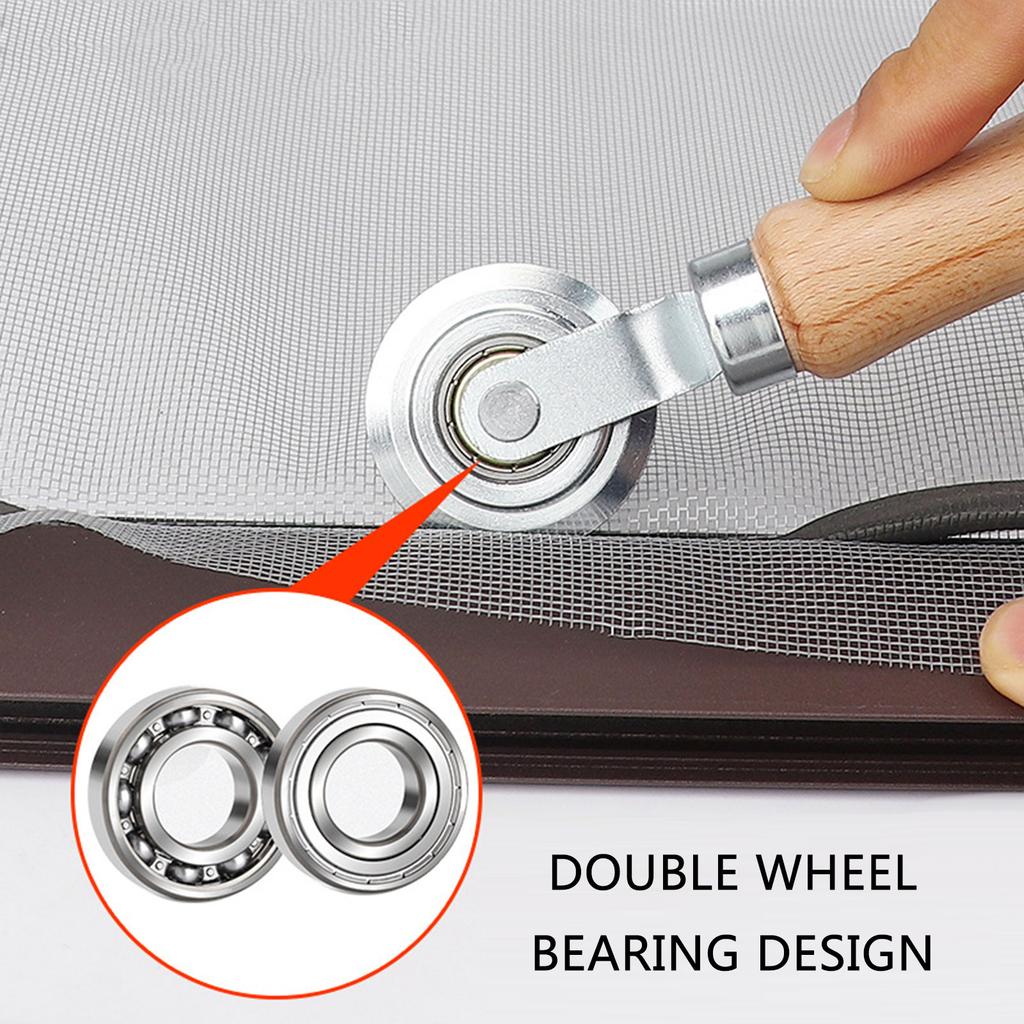 Double Wheel Sealing Roller Spline Roller Rolling Tool Window Grille Rolling Tool Hook for Removing Splines Piping Tool