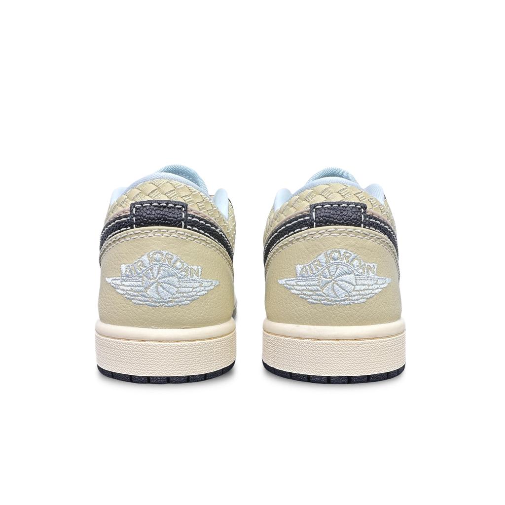 Jordan Air Jordan 1 Slip Resistant Slip Resistant Low Top Vintage Basketball Shoes Men's Ecru HQ3437-101(Team501-)