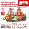 Fire Truck Magnetic Building Blocks Kids Educational Toy With Abs Material For Children