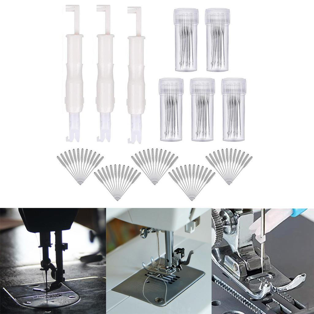 

5 Sizes Home Sewing Machine s, Universal Regular Assorted Embroidery, DIY Making Accessories 50Needles 3Threader