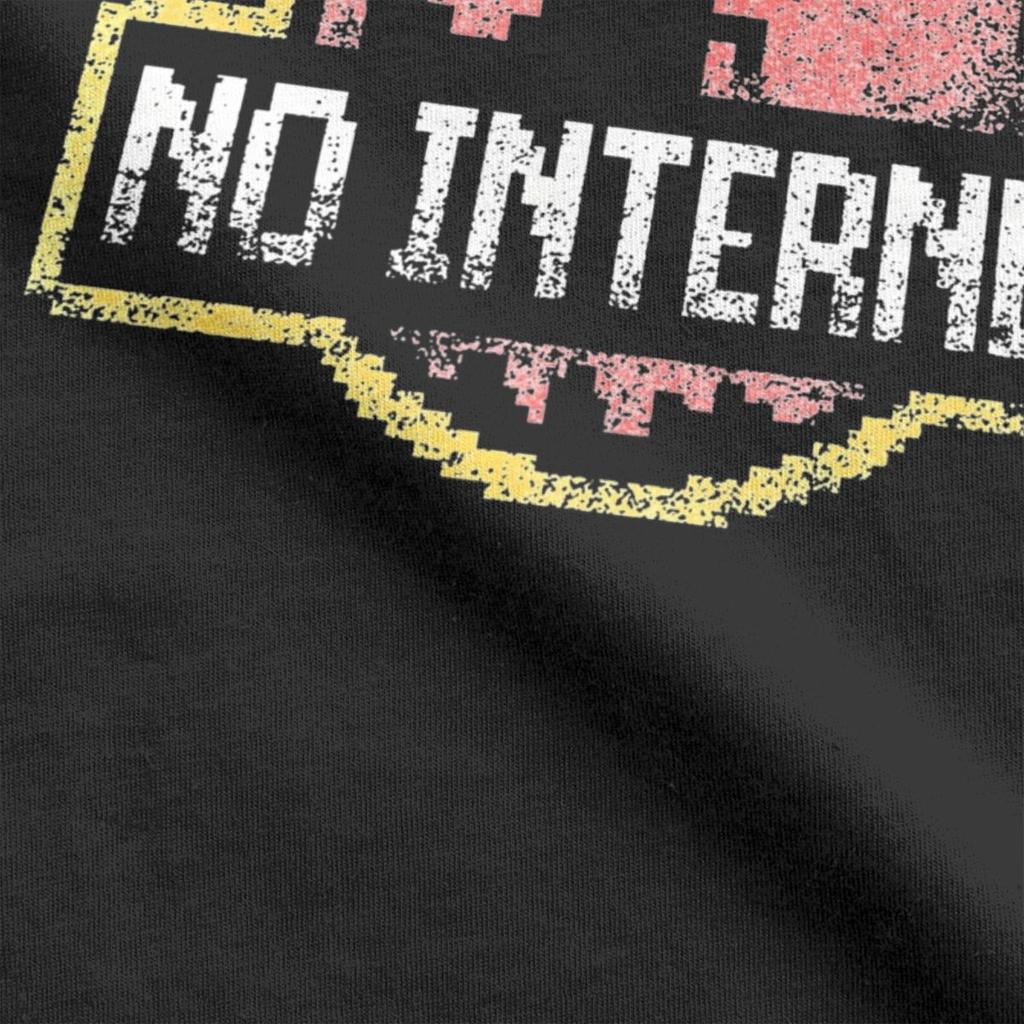 Funny No Internet Park T-Shirts for Men Round Collar 100% Cotton T Shirts Short Sleeve Tee Shirt Summer Clothes