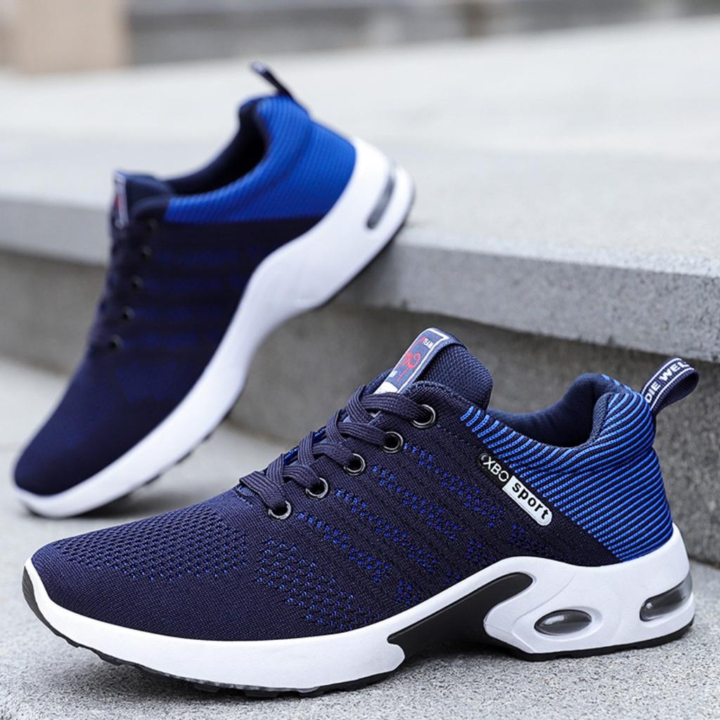 Men's Trendy Breathable Lace-Up Running Shoes Korean Light Casual Sports Sneakers