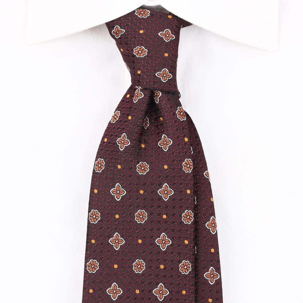 Cravată Bărbați Retro Roșu Închis Britanic 8Cm Înaltă Sens Rochie Profesională Business Cu Dungi Nuntă Mire Tendință Nuntă