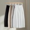 Elastic Waist Tulip Hem Skirt - Women's 2026 Spring French Hepburn Style Mid-Length Little Black Skirt