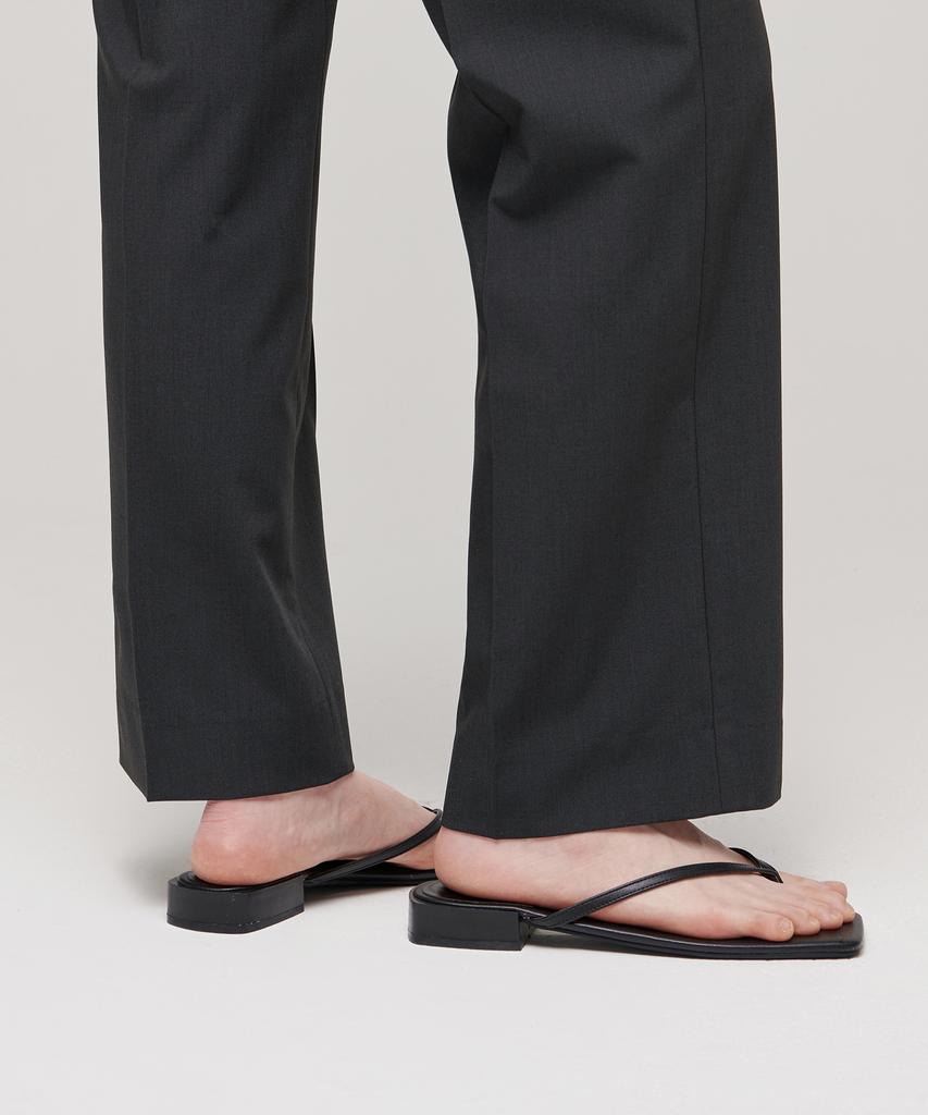 MUSINSA STANDARD WOMAN [Cooltandard] Women'S Straight Hidden Banding Slacks [Gray]