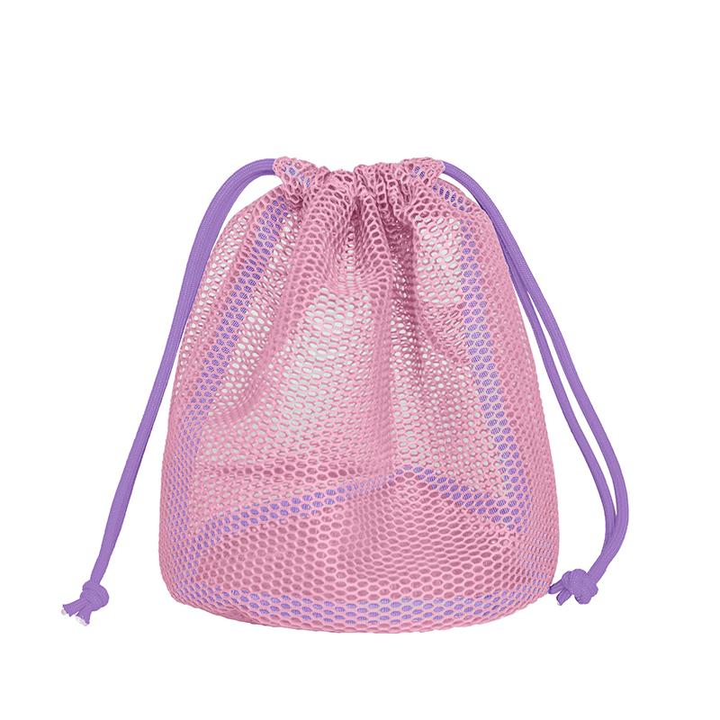 Portable Nylon Mesh Drawstring Makeup Bag Travel Toiletry Bag
